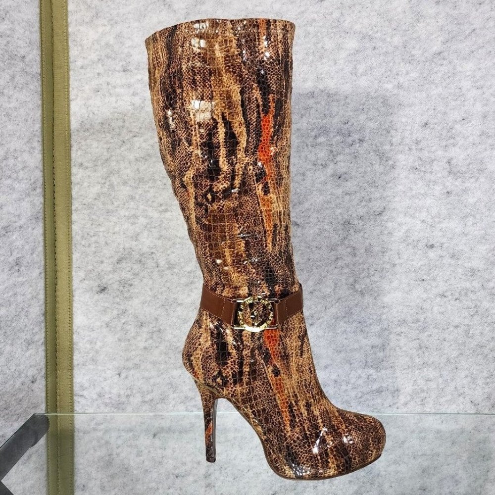 Baby Phat - knee high boots - snake skin style - NWOT